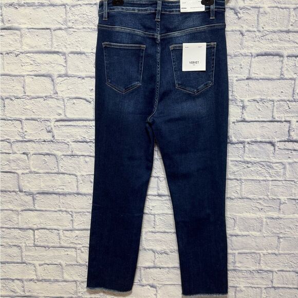 NWT Vervet Leona Super High Rise Straight Stretch Raw Hem size 31 - Picture 4 of 12